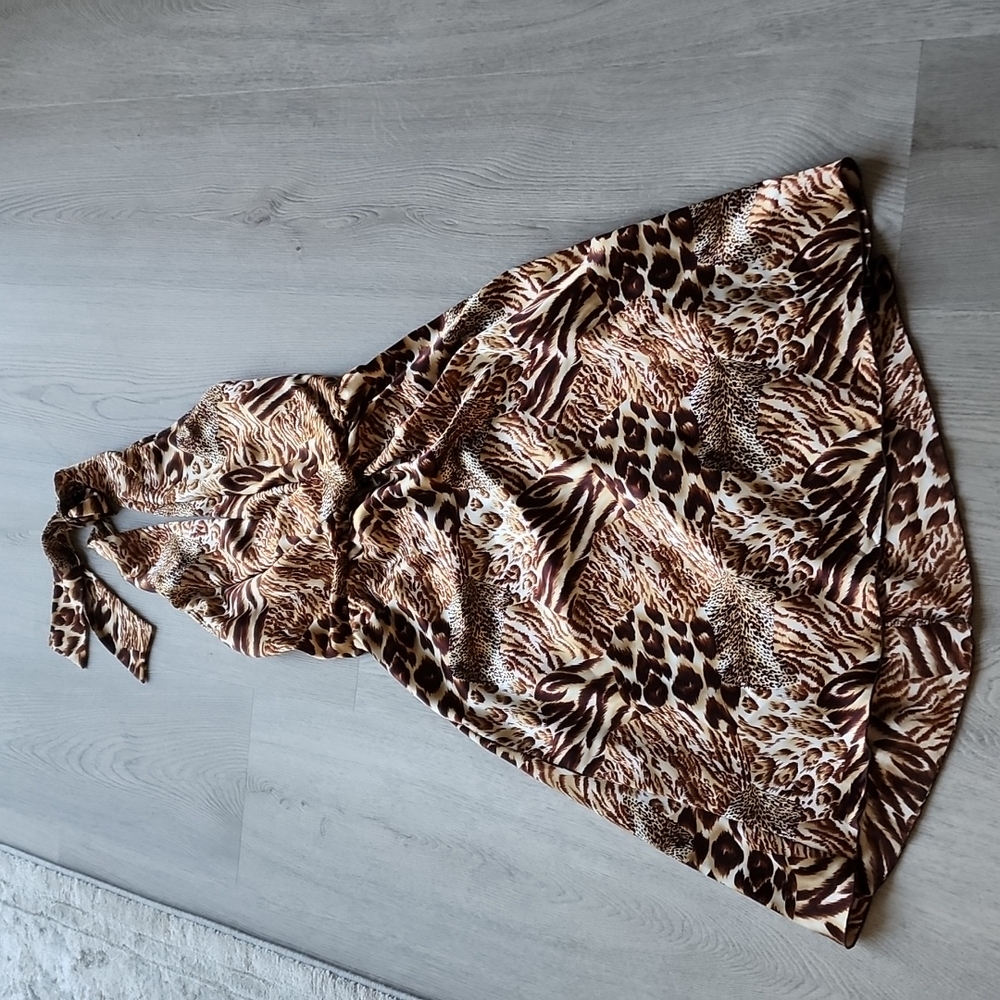 Vintage Halter Leopard dress.